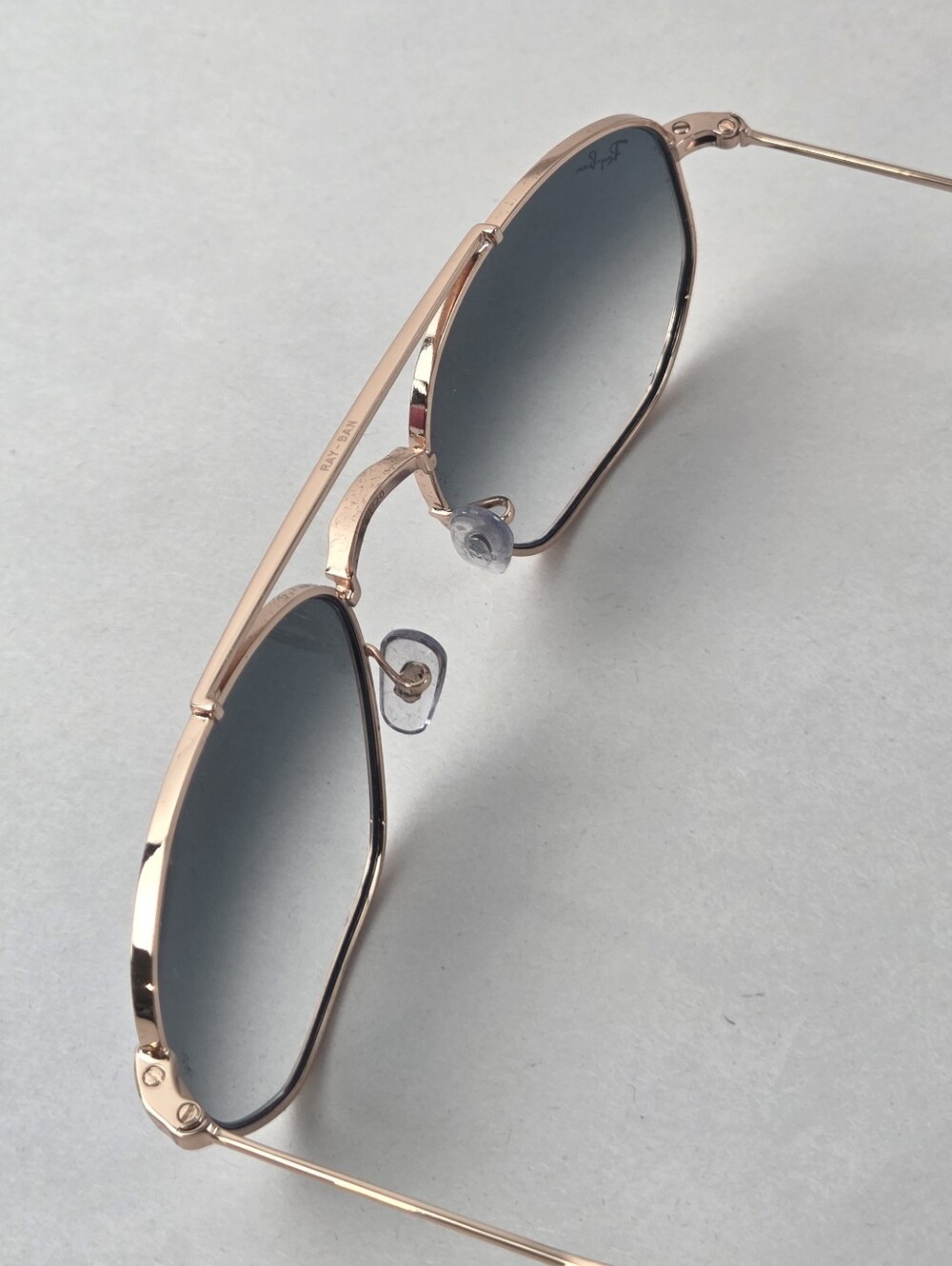 Ray-Ban Sunglasses RB3707 9202/3F Rose Gold Blue Gradient Lenses 54-20-140 - Picture 9 of 15
